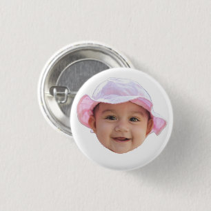 Custom Baby Photo, Baby Photo Face 3 Cm Round Badge