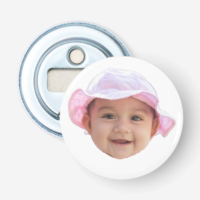 Custom Baby Photo, Baby Photo Face Bottle Opener (Front)