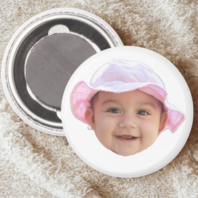 Custom Baby Photo, Baby Photo Face Magnet (Creator Uploaded)