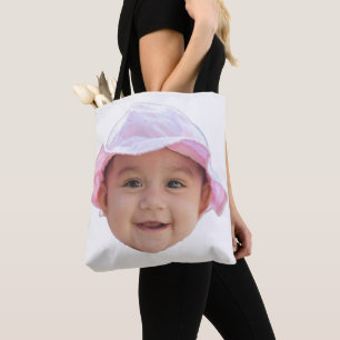 Custom Baby Photo, Baby Photo Face Tote Bag