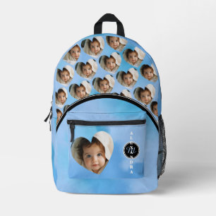 Custom Baby Photo Backpack with Monogram