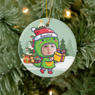 Custom Baby Photo Christmas Ornament