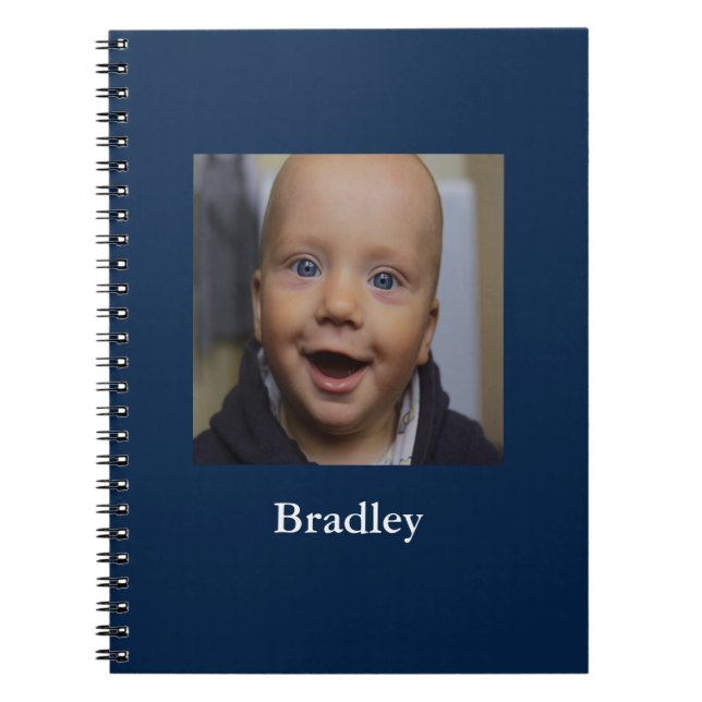 Custom baby photo personalised notebook (Front)