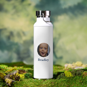 Custom baby photo personalised water bottle