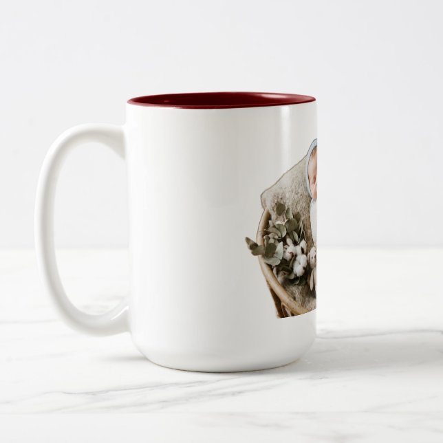 Custom Baby Photo Two-Tone Mug (Left)