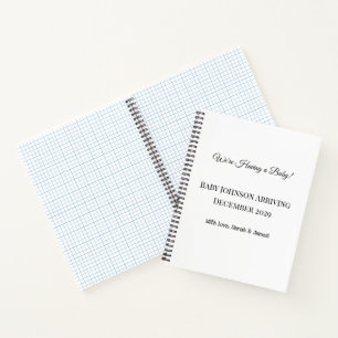Custom Baby Reveal Card Notebook