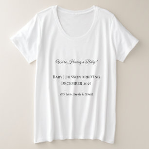 Custom Baby Reveal Card Plus Size T-Shirt