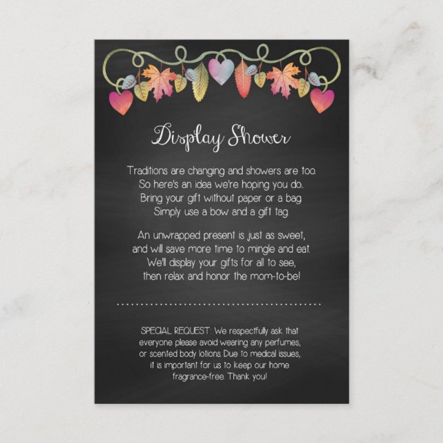 Custom Baby Shower Display Card (Front)