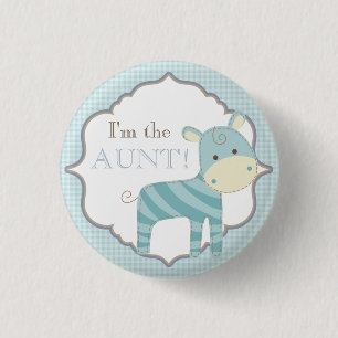 Custom Baby Shower Party I'm the Aunt Button