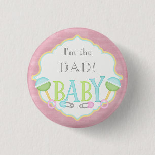 Custom Baby Shower Party I'm the DAD Button