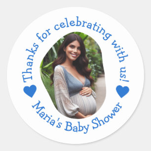 Custom Baby Shower Photo Thank You Sticker