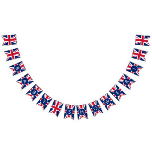 Custom Baby Shower Union Jack Bunting