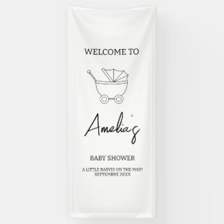 Custom Baby Shower Welcome Hello Baby Shower Decor Banner