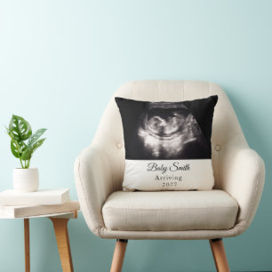 Custom Baby Ultrasound Pregnancy Announcment Photo Cushion