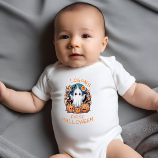 Custom Baby's First Halloween Cute Personalised Baby Bodysuit