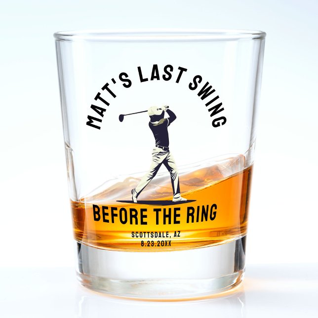 Custom Bachelor Party Favour Golf Trip Groomsmen  Shot Glass (Creator Uploaded)