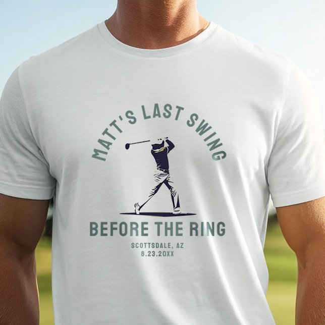 Custom Bachelor Party Favour Golf Trip Groomsmen T-Shirt (Creator Uploaded)