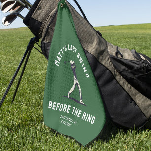Custom Bachelor Party Favour Golf Trip Groomsmen Towel