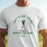 Custom Bachelor Party Favour Golf Trip Groomsmen Tri-Blend Shirt<br><div class="desc">Wear your bachelor party style with this "Last Swing Before the Ring" custom T-shirt! A fun and modern design, perfect for golf trips, wedding celebrations, and groomsmen gifts!</div>