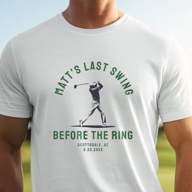 Custom Bachelor Party Favour Golf Trip Groomsmen Tri-Blend Shirt (Creator Uploaded)