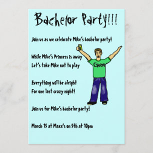 Custom Bachelor Party!!! Invitations