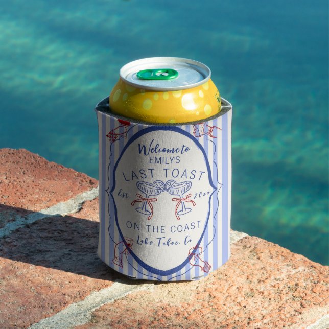 Custom Bachelorette | Last Toast on the Coast Can Cooler (In Situ Pool)
