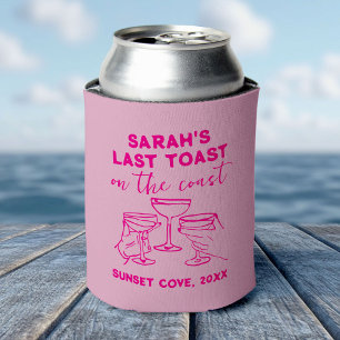 Custom Bachelorette Last Toast on The Coast Party Can Cooler
