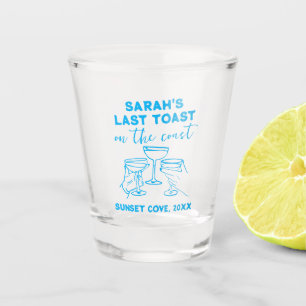 Custom Bachelorette Last Toast on The Coast Party Shot Glass