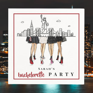 Custom Bachelorette New York City Skyline Fashion Napkin