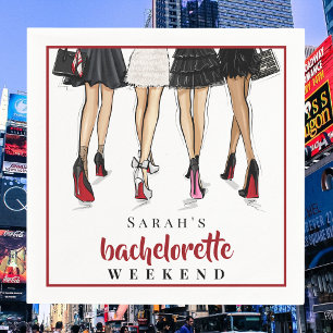 Custom Bachelorette New York City Weekend Fashion Napkin