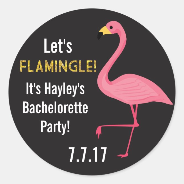 Custom Bachelorette or Bridal Shower Stickers (Front)