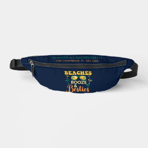 Custom Bachelorette Party Beaches Booze Besties Bum Bags