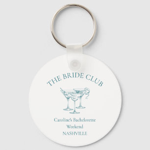 Custom Bachelorette Party Cocktail Social Club Key Ring
