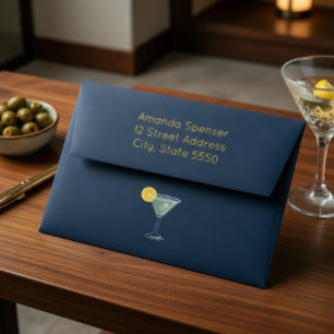 Custom Bachelorette Party Envelope with Margarita