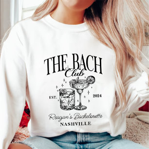 Custom Bachelorette Retro Cocktail Black Sweatshirt