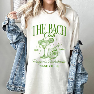 Custom Bachelorette Retro Cocktail Green T-Shirt