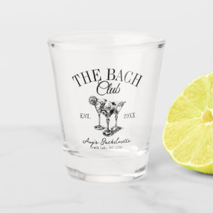 Custom Bachelorette The Bach Club Bridesmaid Favor Shot Glass