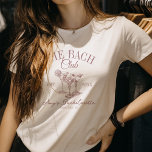 Custom Bachelorette The Bach Club Bridesmaid Favou T-Shirt<br><div class="desc">Match in style! This custom “Bach Club” t-shirt is the perfect bridesmaid favour - comfy,  trendy,  and ready for every bachelorette party adventure.</div>