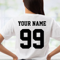 Custom Back Name and Number Personalised Sports