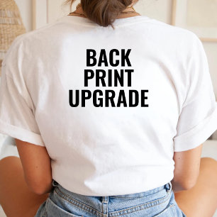 Custom Back Print Upgrade Personalised Text Tri-Blend Shirt
