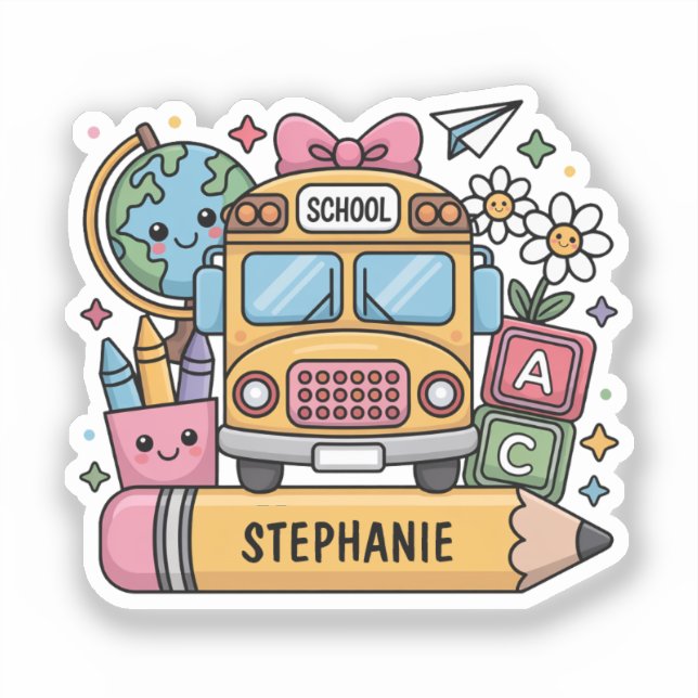 Custom Back-to-School Bus - Personalise (Front)