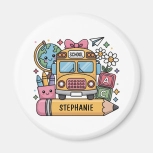 Custom Back-to-School Bus - Personalise Magnet