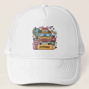 Custom Back-to-School Bus - Personalise Trucker Hat