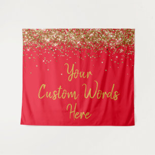 Custom Backdrop Anniversary Party Photo Booth Red Tapestry