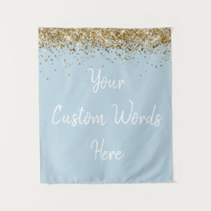Custom Backdrop Birthday Party Photo Booth Blue Tapestry