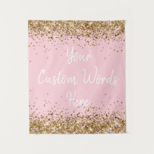 Custom Backdrop Birthday Party Photo Booth Blush Tapestry