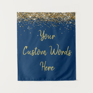 Custom Backdrop Birthday Party Photo Booth Gold Tapestry