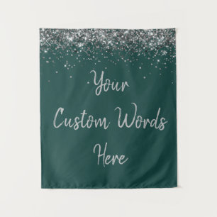 Custom Backdrop Birthday Party Photo Booth Green Tapestry