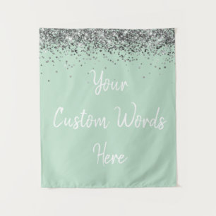 Custom Backdrop Birthday Party Photo Booth Mint Tapestry