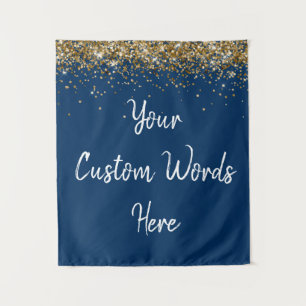 Custom Backdrop Birthday Party Photo Booth Navy Tapestry
